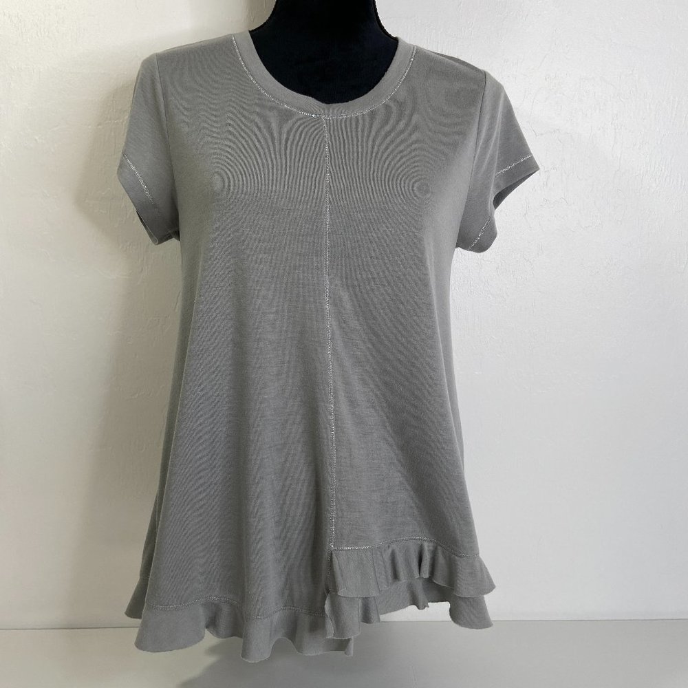 JUICY COUTURE GRAY, KNIT, SWING TEE SHIRT SIZE M